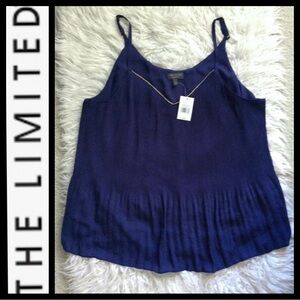 NWT The Limited Pleated Beaded Cami Top